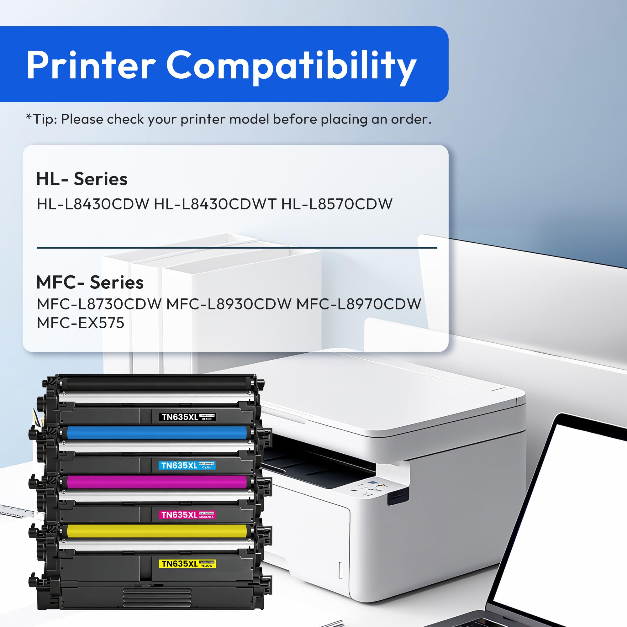 Amazon.com: TN635XL Toner Cartridge (with New Chip) Replacement